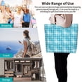 thumbnail image 6 of Kdxio blue plaid Snowflake Casual Tote Bags Women Big Capacity Shoulder Bag for Women Travel Shoulder Bags Handbags, 6 of 6