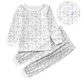 thumbnail image 2 of Wenfanal Girls' Long Sleeve Top and Joggers Pajama Set, 2-Piece ,Kid Painted Homewear Set Pajama Sets For Boy Girl Girls Fashion Size 6-7 Years,Pink, 2 of 4