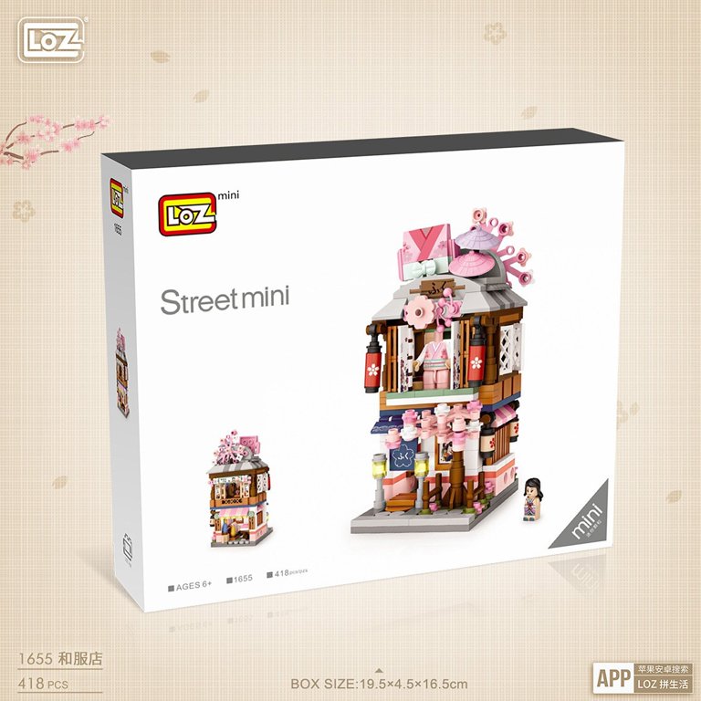Loz LOZ Street Series - Kimono Shop Building Bricks Set 16.5x12