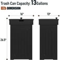 thumbnail image 6 of Trash Can Cabinet, 13 Gallon Kitchen Garbage Can, Wooden Recycling Trash Bin, Freestanding Dog Proof Trash Can, Farmhouse Trash Cabinet with Lid for Home Kitchen Bedroom, Black, 6 of 18