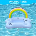 thumbnail image 4 of Rainbow Cloud Floating Drink Holder for Pool with Solar Colorful Lights, Inflatable Drink Floaties for Hot Tub Accessories Adults, Floating Pool Bar for Swimming Pool Party, 4 of 5