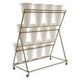 thumbnail image 4 of Flower Display Stand with 12 Buckets, Indoor Outdoor Rolling Floral Stand for Silk Fresh Flowers,3 Tier Florist Shelf Plant Cart for Flower Shop Garden Living Room,Easy to Install, 4 of 14