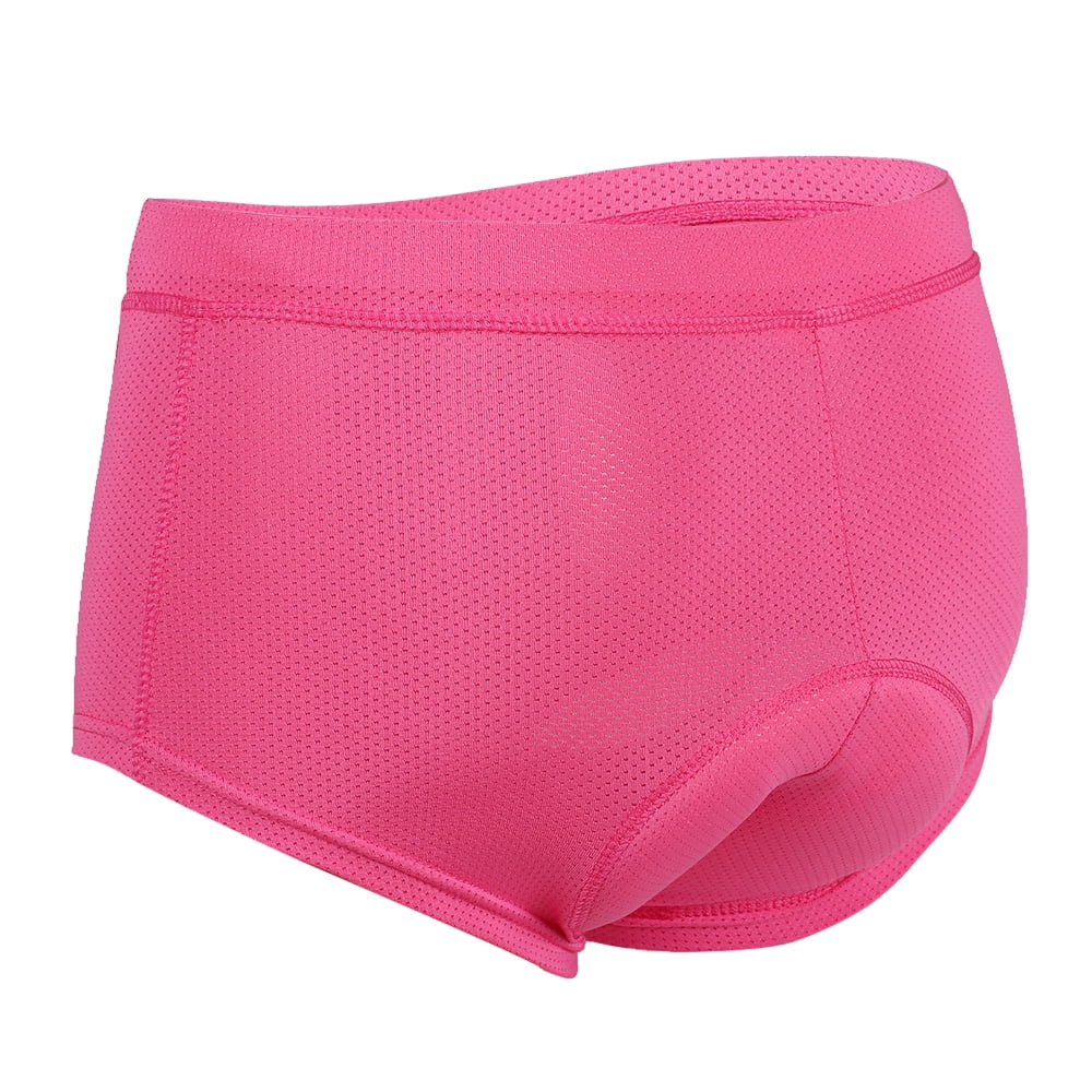 Women Cycling Underwear Pants Gel 3D Padded Bike Bicycle Rosered L