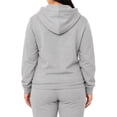 thumbnail image 5 of Women's 2-Piece Fleece-Lined Full Zip Oversize Loose Fit Hoodie & Jogger Track Set, 5 of 7
