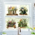 thumbnail image 6 of 4Pcs Hanging Plant Wall Stickers Colorful Flower In Pots Decal Wall Art Stickers, 6 of 7