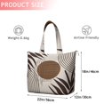 thumbnail image 4 of Brown Boho Geometric and Plant Pattern Travel Tote Bags for Women Carry On,Large Weekender Bags for Women Travel,Multi Functional Duffle Bag for Work,Shopping,Sports, 4 of 5