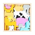 thumbnail image 1 of Xihbxyly Liquidación de Verano Juego Educativo de Aprendizaje de Rompecabezas de Cognición Numérica de Alimentos con Vehículos de Madera para Niños., 1 of 1