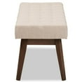 thumbnail image 4 of Baxton Studio Elia Button Tufted Bedroom Bench in Beige, 4 of 7