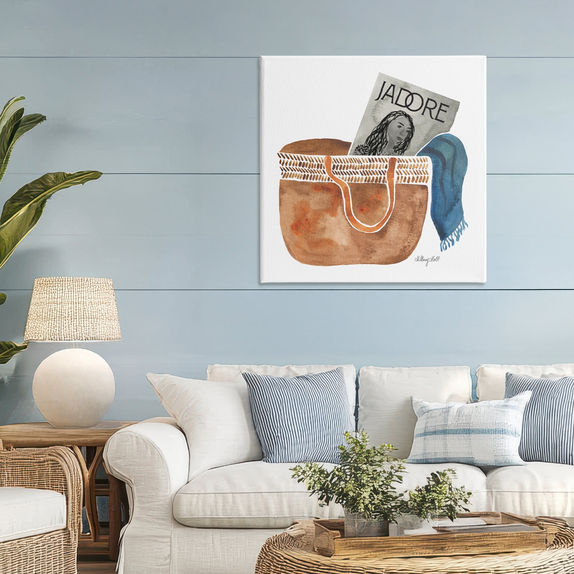 Stupell Industries Tote & Fashion Magazine Canvas Wall Art, design by Hillary Holt