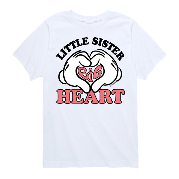 Mickey And Friends - Little Sister Big Heart - Toddler And Youth Short Sleeve Graphic T-Shirt