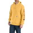 thumbnail image 2 of Carhartt Men's Loose Fit Midweight Logo Sleeve Graphic Sweatshirt, Vivid Yellow Heather, Medium, 2 of 2