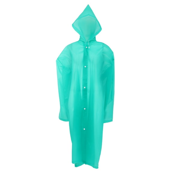 Raindrops Ponchos Raincoat Affordable Rain Poncho Women's Travel 145X68X0.1CM Green
