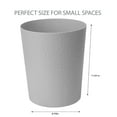 thumbnail image 6 of Bath Bliss 10 Liter Hammered Textured Plastic Bathroom Trash Can, Pewter, 6 of 8