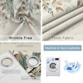 thumbnail image 4 of Green Brown Botanical Blackout Curtains for Bedroom/Living Room, Thermal Insulated Kitchen Curtains, Farmhouse Eucalyptus Leaves Rustic Grommet Darkening Window Treatment Drapes 27.5"x39"x2, 4 of 8