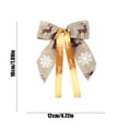 thumbnail image 3 of sruoe Christmas Tree Bows Ribbon, Christmas Tree Decorations Indoor, Xmas Tree Bowknot Ornaments, Wreath, Sequined Bow, Hanging Christmas Tree Topper for Wedding Holiday Party Decoration, Brown, 3 of 6