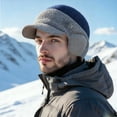 thumbnail image 4 of Men’s Winter Knitted Earflap Hat, Thermal Fleece Lined Beanie with Ear Protection for Skiing, Snowboarding, and Outdoor Activities, 4 of 4