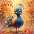 thumbnail image 1 of Resina Diamante La Serie Animal Bebé Pavo Real Wdftyju 40*40CM, 1 of 9