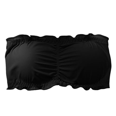 Siilsaa Bras for Women Push Up Underwire Contour Multiway Full Coverage Strapless Bra Plus Size Black M