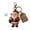 RED, variant on Christmas Keychain Resin Holiday Keyring Santa Snowman Ornament Stocking Stuffer Gift for Women Backpack