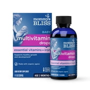 Mommy's Bliss Baby Multivitamin and Iron Dietary Supplement, Grape Flavor, 30 ml