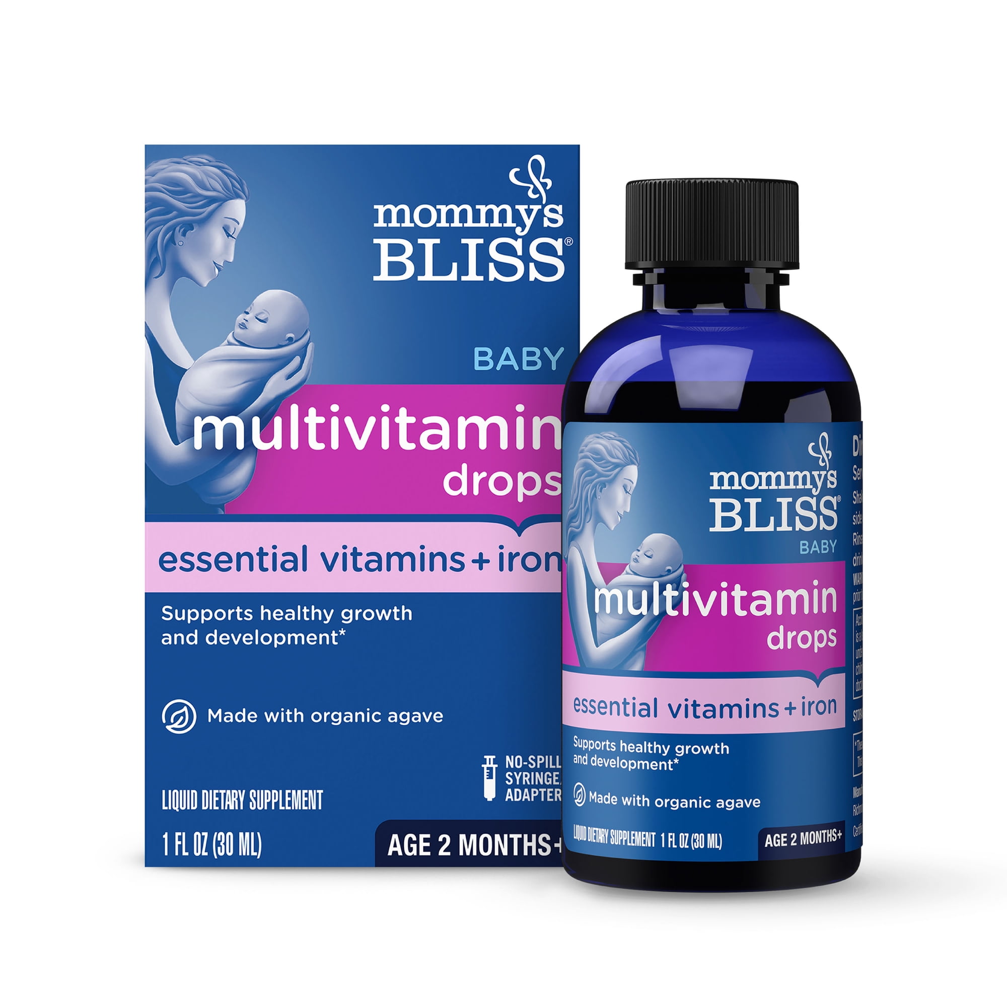 Mommy's Bliss Baby Multivitamin and Iron Dietary Supplement, Grape Flavor, 1 fl oz