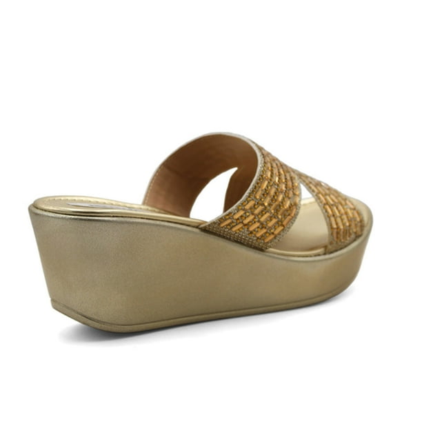 Sandalias Roxy Bermuda Mujer Naranjas Dorados Y Las Mejores