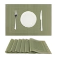 thumbnail image 2 of REGALWOVEN Placemats Set of 6 Table Mat Set for Kitchen Dining Room Light Green 18"x12", 2 of 6