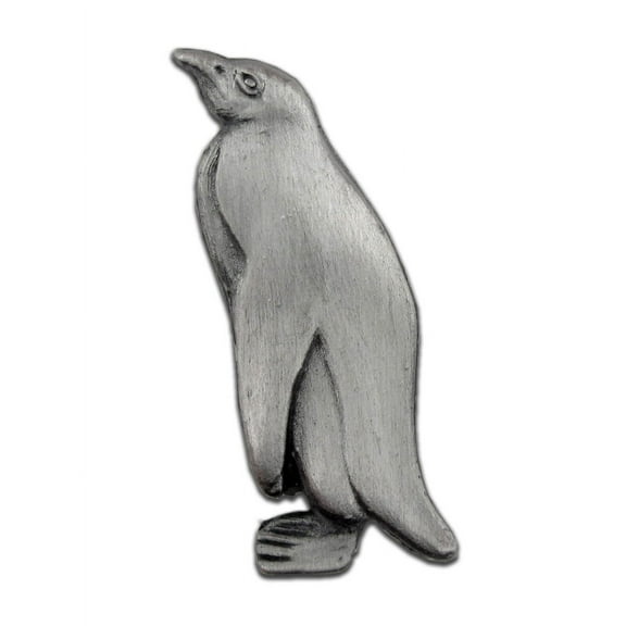 Penguin Zoo Animal Lapel Pin - Antique Silver