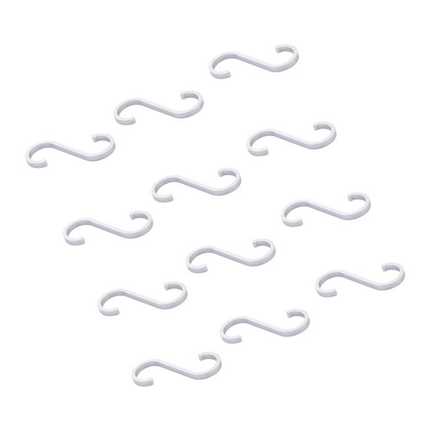 Injueey 12 ganchos en forma de S para colgar, estante de almacenamiento para barandilla de cocina, colgador de ropa, prácticos colgadores para Accesorios de baño
