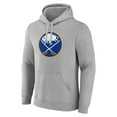 thumbnail image 2 of Men's Gray Buffalo Sabres Primary Team Logo Pullover Hoodie, 2 of 3