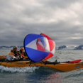 thumbnail image 2 of Kayak de 42,5 "/108 cm, bote de vela de viento, canoa, tabla de paddle, vela con ventana transparente, bote de remos de pesca, bote inflable fuera de borda a la deriva (azul) kaili Sencillez, 2 of 2
