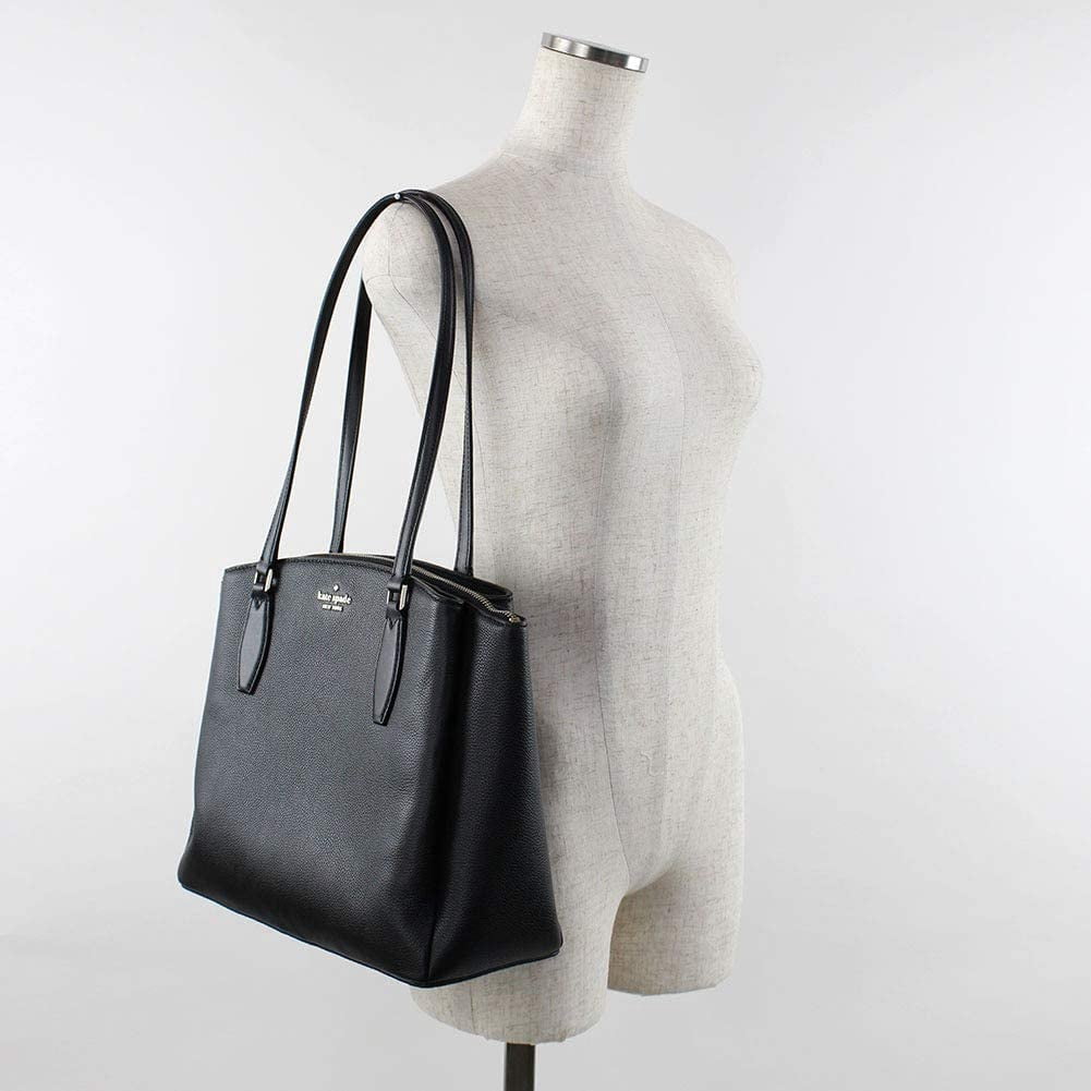 Kate Spade New York MONET LARGE TRIPLE COMPARTMENT TOTE Womens Leather Handbag black