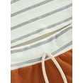 thumbnail image 6 of Franhais Baby Boys 2Pcs Summer Outfits, Short Sleeve Striped Print Pocket Tops + Shorts Set, 6 of 7