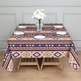 thumbnail image 3 of Teal Triangular and Diamond Shaped Geometric Boho Square Tablecloth,Waterproof Square Table Cover,Wipeable Spillproof Washable Table Cover for Home Kitchen Party Decor 52"x52"(132x132cm), 3 of 6