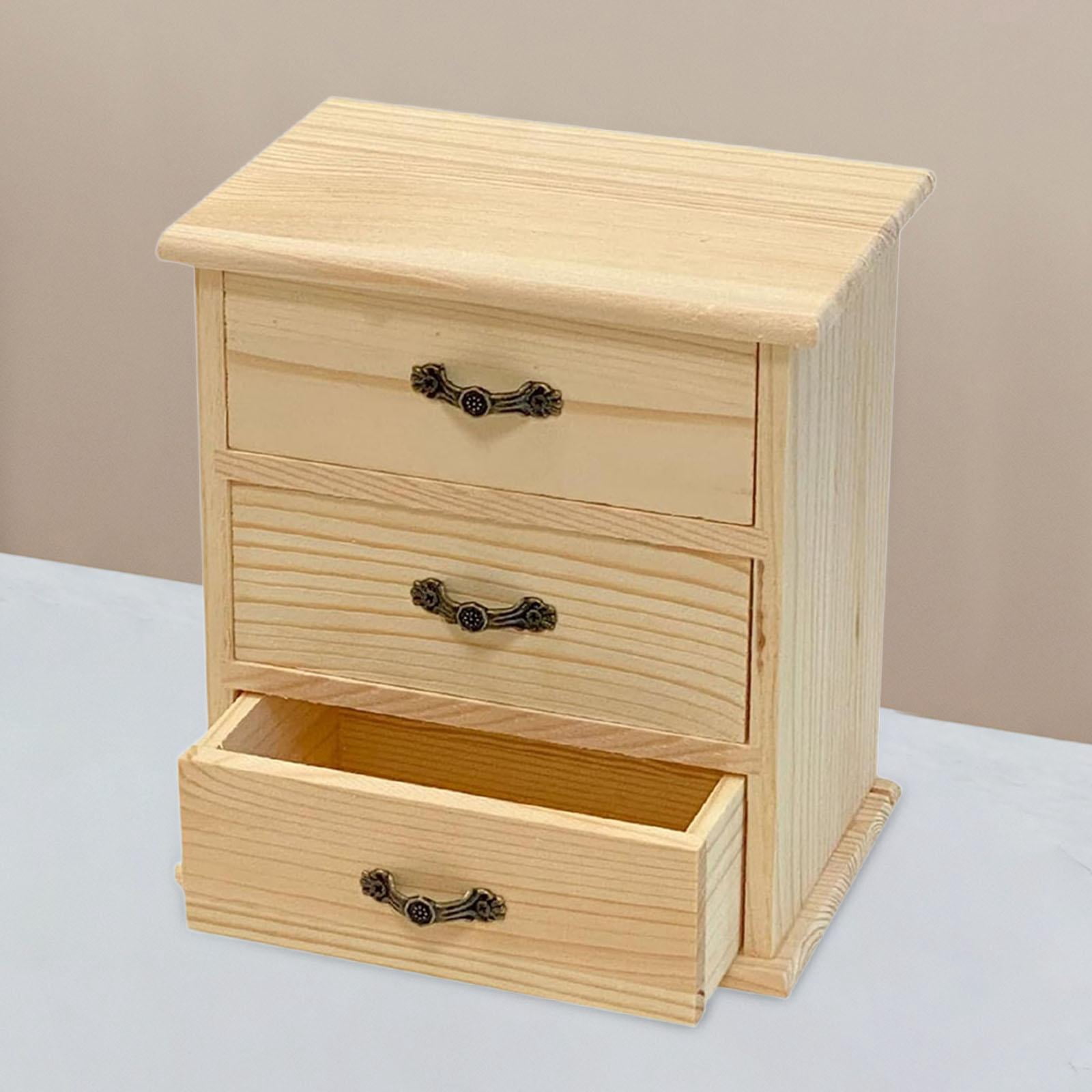 QSTDGVPW Wooden Desk Drawer Organizer Desktop Organizer for Toiletries Dresser Office