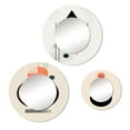 thumbnail image 2 of Designart "Retro Minimalist Moon Harmony Lovely Rhythms IV" Abstract Round Mirror Set of 3 - Modern Gold Round Bedroom Mirror Wall Decor Set, 2 of 5