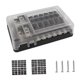thumbnail image 1 of Bloque de fusibles de 12 circuito eléctrico, cubierta a prueba de humedad, portafusibles, caja de fusibles adecuada para automóvil, camioneta, SUV, automóvil, Estilo A shamjiam Cajas de bloque de fusibles, 1 of 8