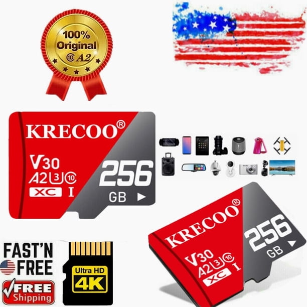 Memoria Micro SD 256GB Clase 10 de Alta Velocidad, Tarjeta Flash para Smartphone, Cámara, Computadora y Sistema de Navegación