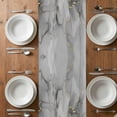thumbnail image 4 of Grey Ombre Marble Table Runner 120 Inches Long,Gray Marble Crack Abstract Modern Cotton Linen Table Runners Dresser Scarves,Decorative Tabletop Scarf Furniture Cover for Home Dinner Party 13"x120", 4 of 8