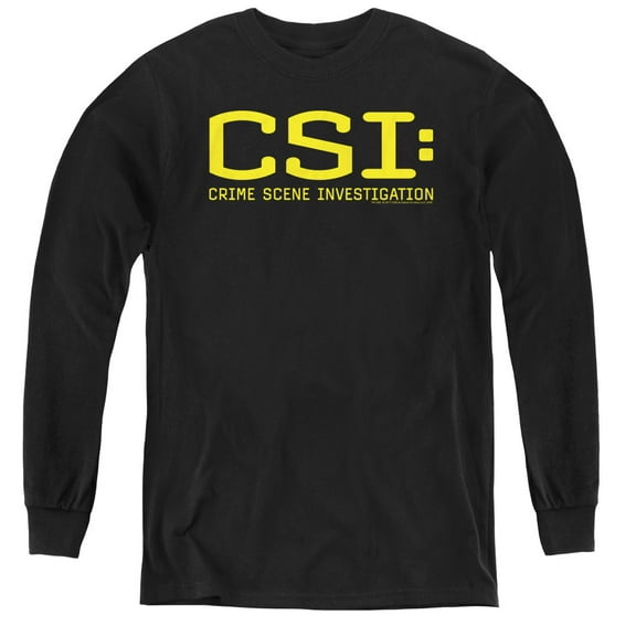 Csi Logo Youth Long Sleeve T-Shirt Black