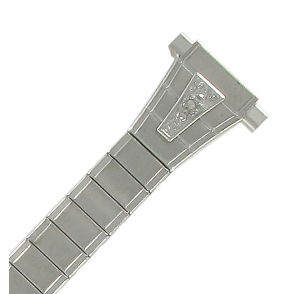 Speidel Watch Band 1013mm Diamond Ladies White Gold Tone 5 3/8