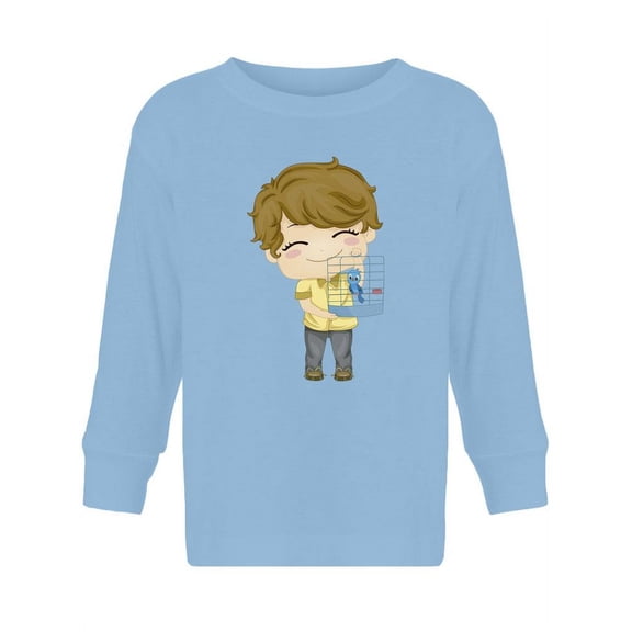 Kid With A Bird Long Sleeve Toddler -Image by Shutterstock, 4 Toddler