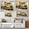 thumbnail image 4 of Designart "Mosaic Of Beige Semi Trucks" Truck Floater Framed Wall Art Prints, 4 of 5