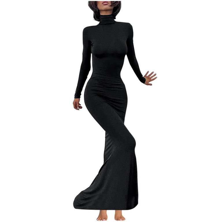 chinese dress ladies Joy Black Fishtail Dress