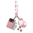 thumbnail image 4 of Wrangler Cow Print KeyChain Wristlet Wallets for Women Western Dual Pouch Wristlet Portable Credit Card Holder Wallet With Zipper, Cow-Pink, 4 of 9