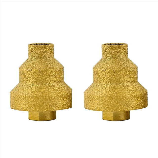 2X Broca de Diamante para Chaflán de 20-35-50 mm, Amoladora Angular, con Rosca M10 para Agrandar Mármol, Azulejo, Mampostería, Hormigón, Porcelana