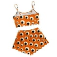 thumbnail image 3 of Hpapadks Halloween Cute Pajama Sets for Women 2 Piece Sexy Cute Graphic Tank Tops and Shorts Sleepwear Women Pjs Orange, 3 of 5