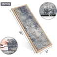 thumbnail image 6 of Stair Treads Non Slip for Wooden Steps 8"x30" Grey Rubber Backing Stair Runner Mats Washable Reusable Carpet for Stairs Rugs Indoor Safety Staircase Step Treads for Kids Elders Dogs, 6 of 8