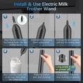thumbnail image 4 of Rechargeable Milk Foam with Stand, Electric Foam Wand Handheld Coffee Foam Maker Detachable Stainless Steel Whisk Drink Mixer Foamer for Latte, Cappuccino, Hot Chocolate, Egg, 4 of 9