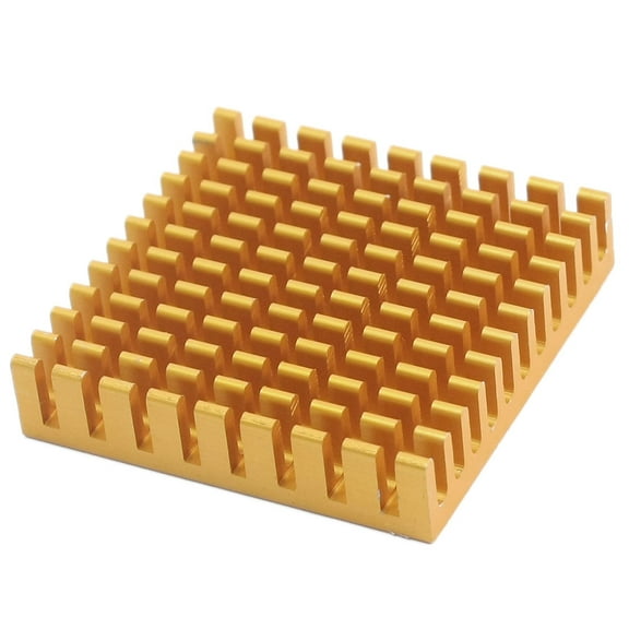 Unique Bargains Gold Tone 45mm x 45mm x 10mm Aluminum Heatsink CPU Cooling Fin